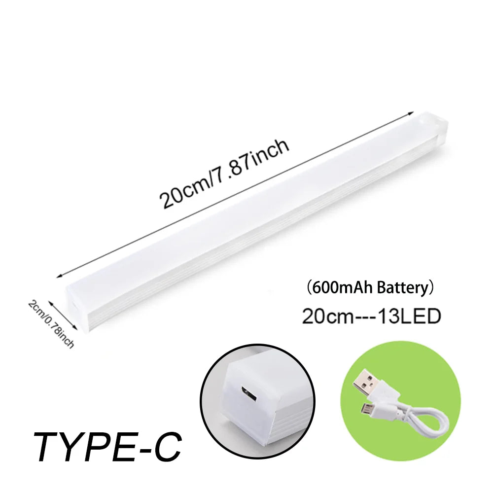 Rechargeable Motion Sensor LED Light – Wireless Cabinet & Stair Lamp with Type-C Charging (Cold/Warm White Options)