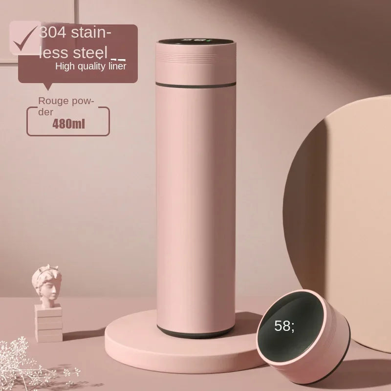 Smart Stainless Steel Thermos Bottle 500ml – LED Temperature Display, Leakproof, Keeps Drinks Hot or Cold for 12 Hours