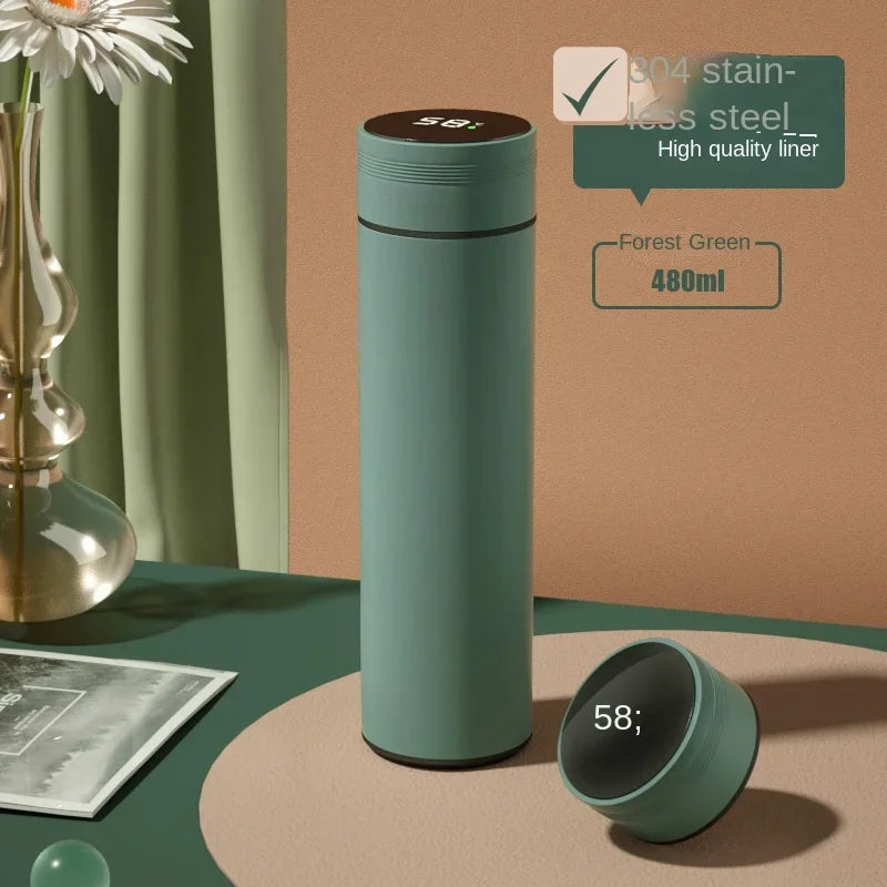 Smart Stainless Steel Thermos Bottle 500ml – LED Temperature Display, Leakproof, Keeps Drinks Hot or Cold for 12 Hours