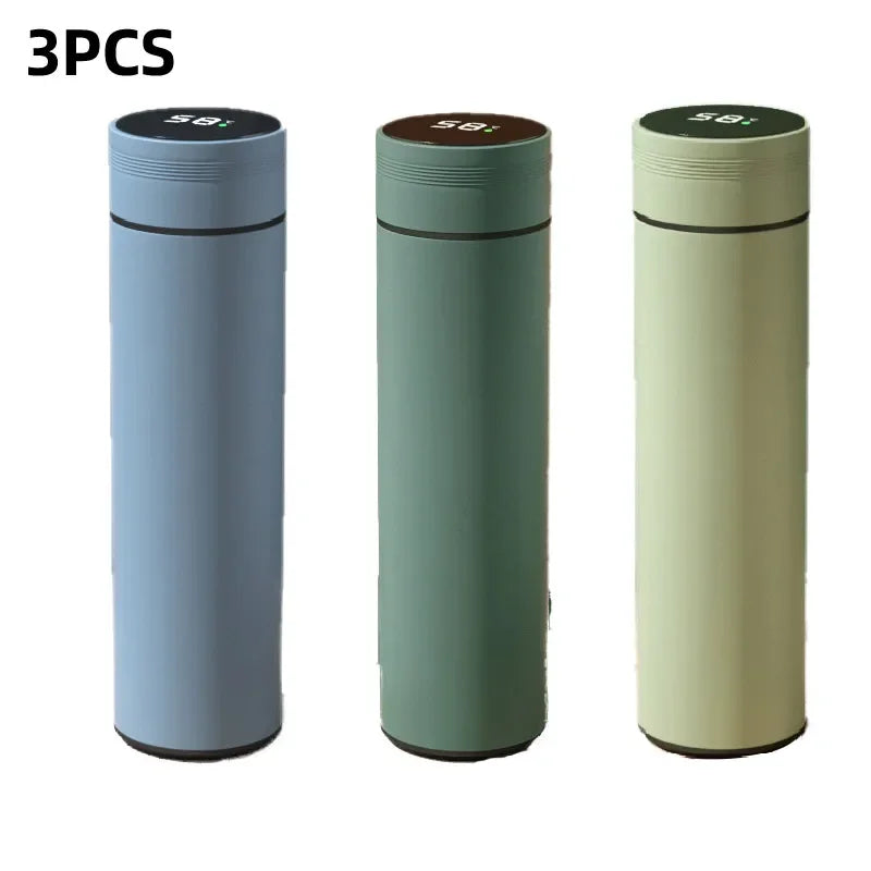 Smart Stainless Steel Thermos Bottle 500ml – LED Temperature Display, Leakproof, Keeps Drinks Hot or Cold for 12 Hours