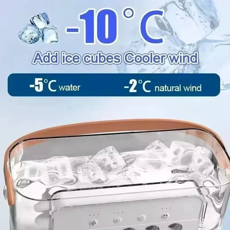 3-in-1 Portable Air Cooler, Humidifier & Fan – USB Mini AC with LED Light for Home, Office or Camping