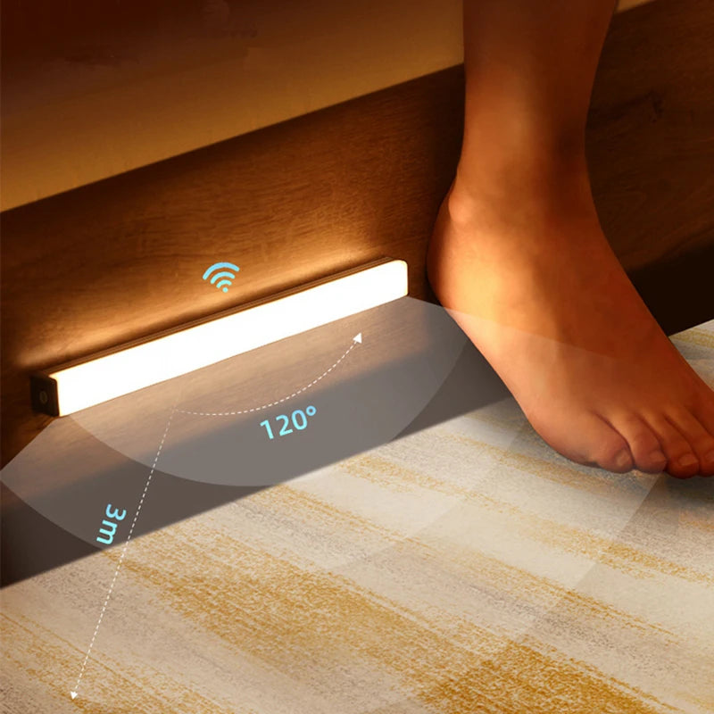 Rechargeable Motion Sensor LED Light – Wireless Cabinet & Stair Lamp with Type-C Charging (Cold/Warm White Options)