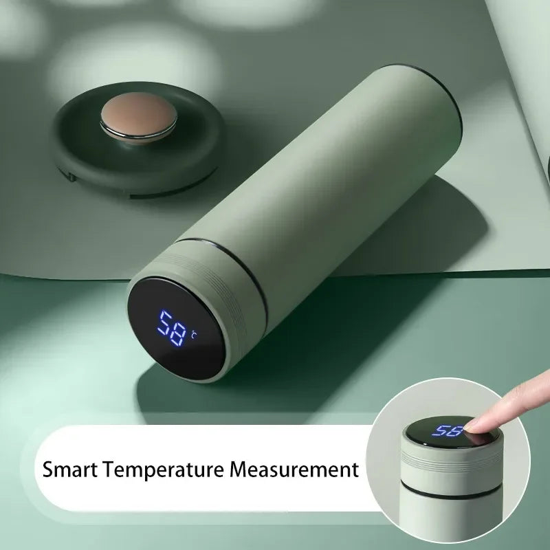 Smart Stainless Steel Thermos Bottle 500ml – LED Temperature Display, Leakproof, Keeps Drinks Hot or Cold for 12 Hours