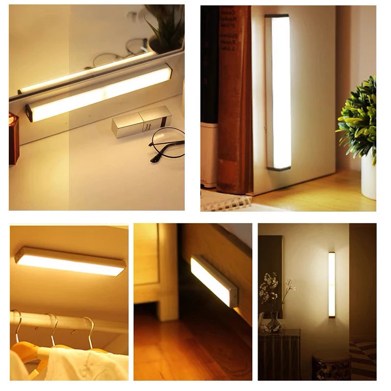 Rechargeable Motion Sensor LED Light – Wireless Cabinet & Stair Lamp with Type-C Charging (Cold/Warm White Options)