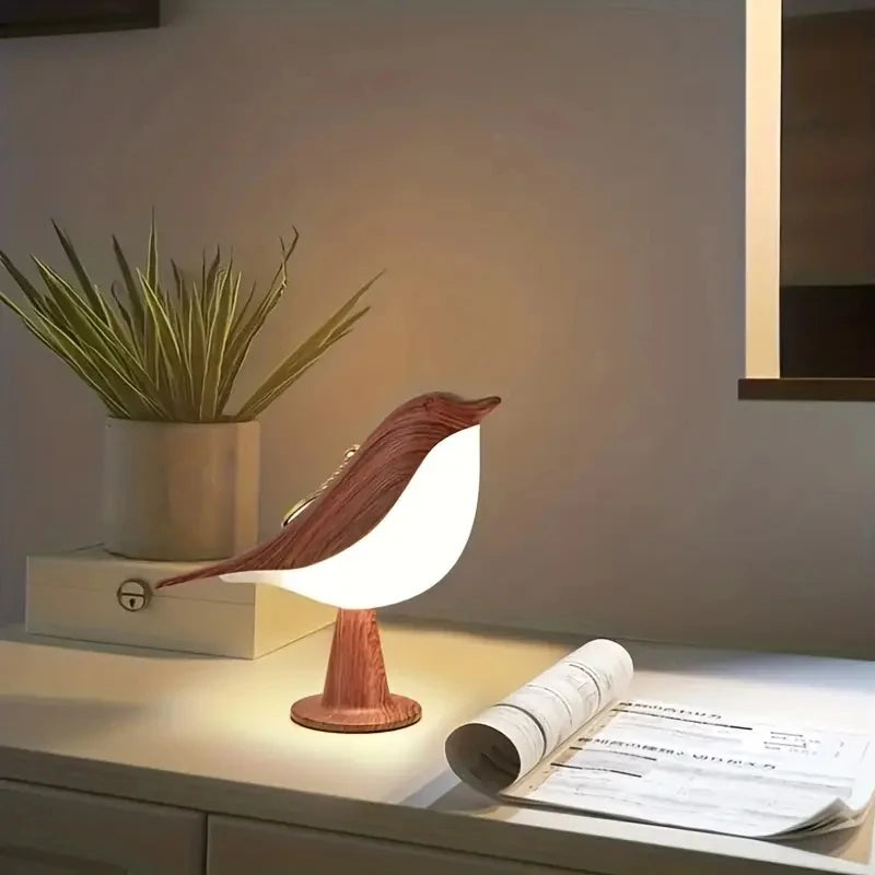 Dimmable Bird LED Night Light – 3 Colour Modes, Touch Control, USB Rechargeable (1800mAh)