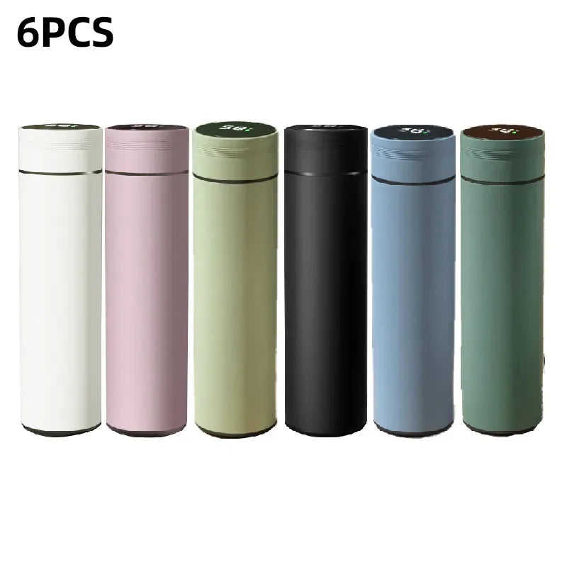 Smart Stainless Steel Thermos Bottle 500ml – LED Temperature Display, Leakproof, Keeps Drinks Hot or Cold for 12 Hours
