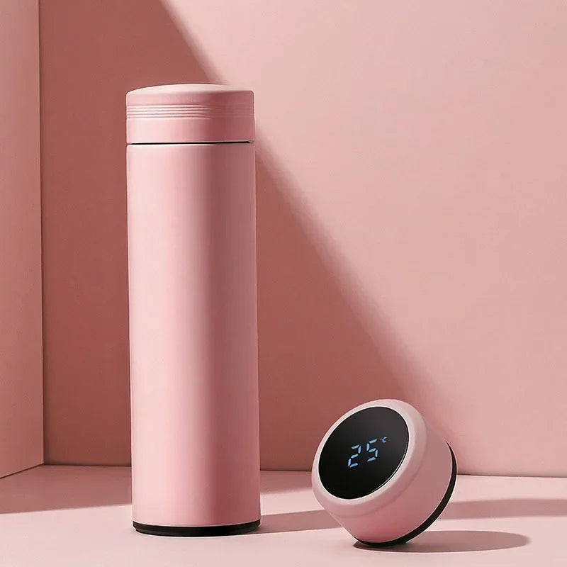 Smart Stainless Steel Thermos Bottle 500ml – LED Temperature Display, Leakproof, Keeps Drinks Hot or Cold for 12 Hours