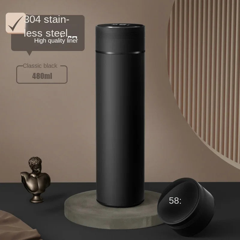 Smart Stainless Steel Thermos Bottle 500ml – LED Temperature Display, Leakproof, Keeps Drinks Hot or Cold for 12 Hours