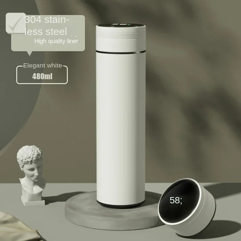 Smart Stainless Steel Thermos Bottle 500ml – LED Temperature Display, Leakproof, Keeps Drinks Hot or Cold for 12 Hours