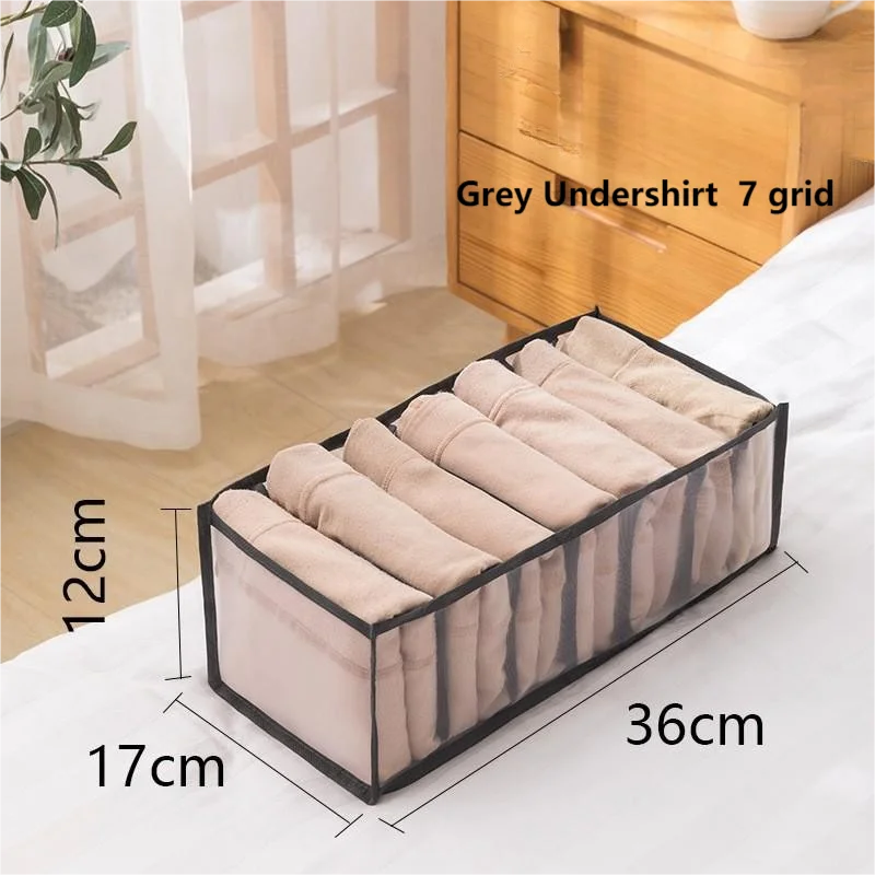 Foldable Underwear Drawer Organizer – Nylon Mesh Storage Box for Bras, Socks, Pants & More (1Pc)