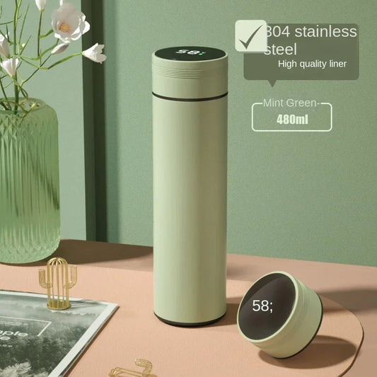 Smart Stainless Steel Thermos Bottle 500ml – LED Temperature Display, Leakproof, Keeps Drinks Hot or Cold for 12 Hours
