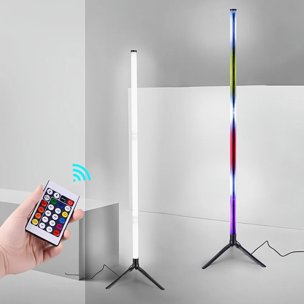 RGB Corner Floor Lamp – Ambient LED Light for Bedroom or Living Room (USB Powered)