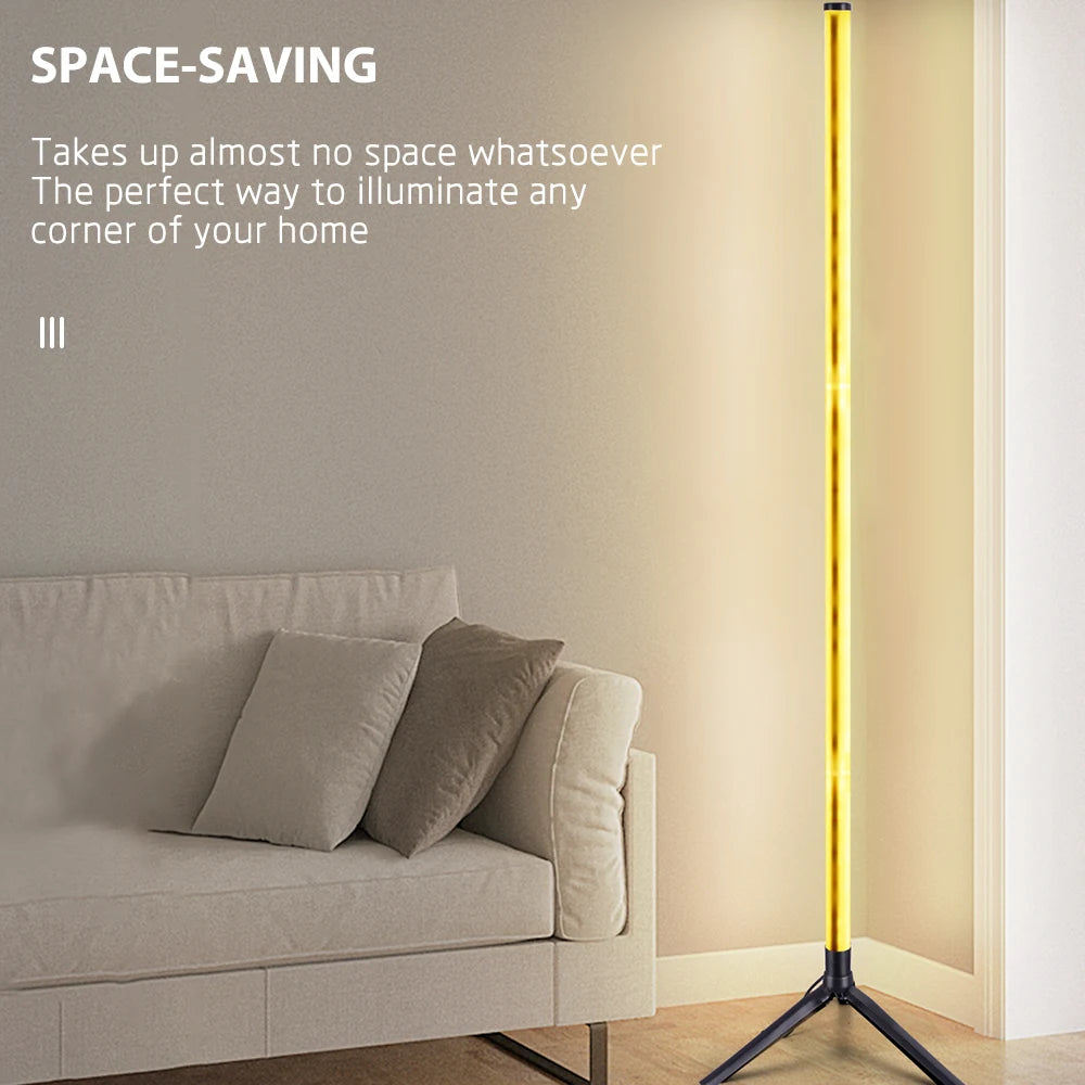 RGB Corner Floor Lamp – Ambient LED Light for Bedroom or Living Room (USB Powered)