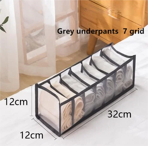 Foldable Underwear Drawer Organizer – Nylon Mesh Storage Box for Bras, Socks, Pants & More (1Pc)